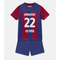Barcelona Ilkay Gundogan #22 Hjemmedraktsett Barn 2023-24 Kortermet (+ Korte bukser)